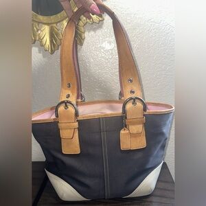 Coach Soho Hampton Canvas and Leather Shoulder Bag